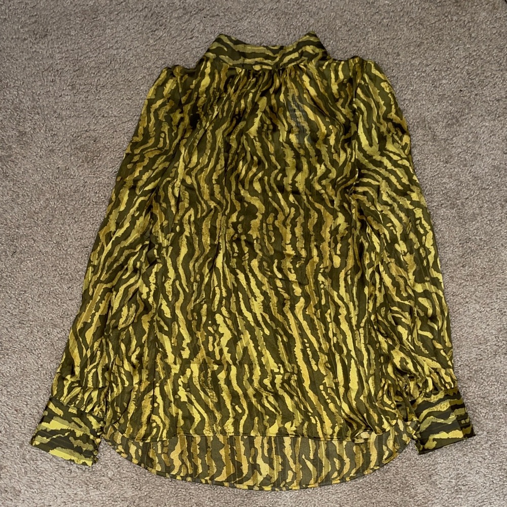 Stylish Green Zebra Print Women's Top